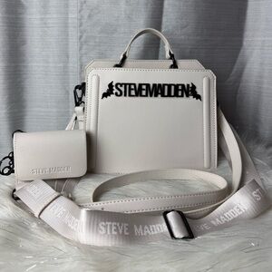 STEVE MADDEN chalk bats bevelyn satchel crossbody bag